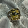 925 Sterling Silver Yashma Citrine & Beryl Ring Size 6