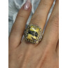 925 STERLING SILVER YASHMA CITRINE & BERYL RING SIZE 6