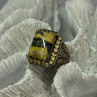 925 Sterling Silver Yashma Citrine & Beryl Ring Size 6