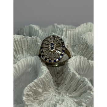 Beautiful 925 Sterling Silver CZ Ring Size 7.5