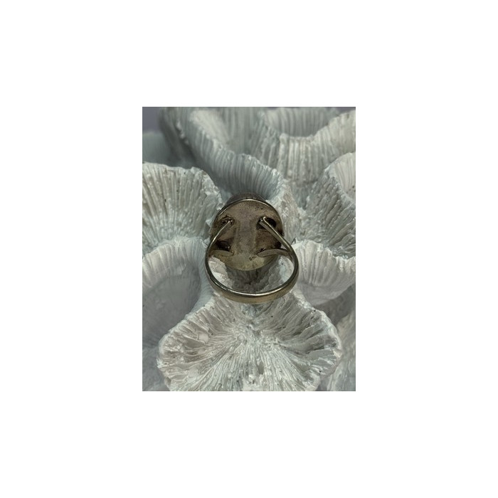 VINTAGE 925 STERLING SILVER MALACHITE RING SIZE 9