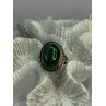 VINTAGE 925 STERLING SILVER MALACHITE RING SIZE 9