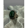 VINTAGE 925 STERLING SILVER MALACHITE RING SIZE 9