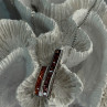 925 Sterling Silver Orange & Red Spinel Necklace Length 19 Inch