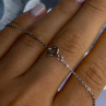 925 Sterling Silver Orange & Red Spinel Necklace Length 19 Inch