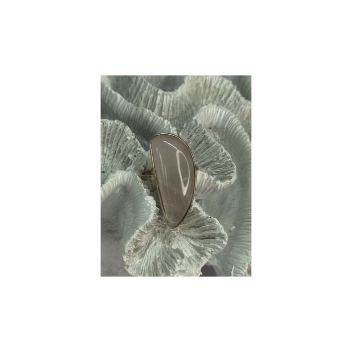 VINTAGE 925 STERLING SILVER MORGANITE RING SIZE 8