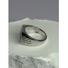 925 Sterling Silver Black Enamel & CZ Men's Ring Size 11