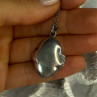Vintage 925 Sterling Silver Open Locket Onyx & Marcasites Necklace 18 Inch