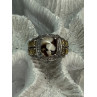 925 STERLING SILVER AGATE CITRINE & BERYL RING SIZE 6