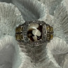 925 Sterling Silver Agate Citrine & Beryl Ring Size 6
