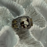 925 Sterling Silver Agate Citrine & Beryl Ring Size 6