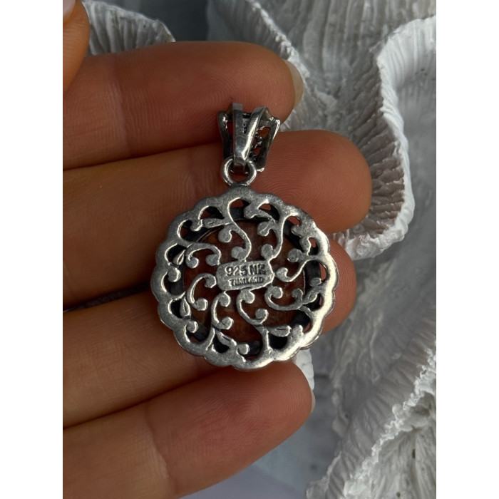 925 Sterling Silver Carnelian Pendant Lenght 1.60 Inch