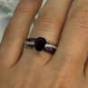 10K White Gold Spinel & Diamond Ring Size 6.5