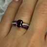 10K White Gold Spinel & Diamond Ring Size 6.5