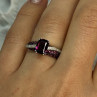 10K White Gold Spinel & Diamond Ring Size 6.5