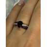 10K WHITE GOLD SPINEL & DIAMOND RING SIZE 6.5
