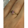 10K YELLOW GOLD MORGANITE RING SIZE 7.5
