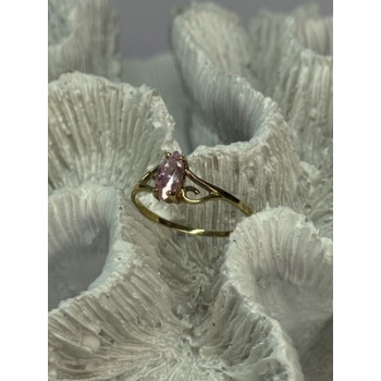 10K YELLOW GOLD MORGANITE RING SIZE 7.5