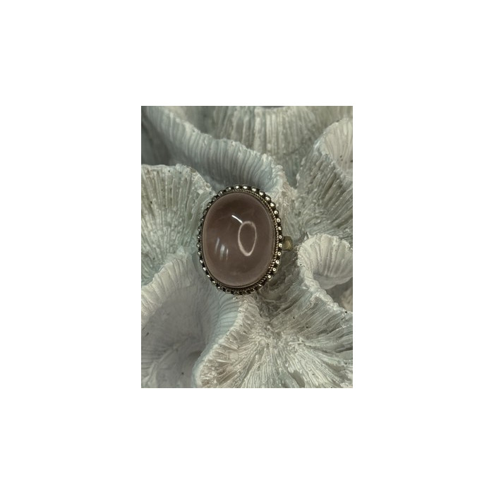 BEAUTIFUL VINTAGE 925 STERLING SILVER MORGANITE RING SIZE 5.5