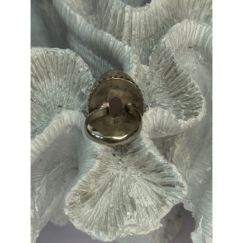 BEAUTIFUL VINTAGE 925 STERLING SILVER MORGANITE RING SIZE 5.5