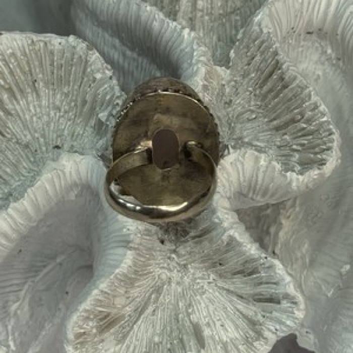Beautiful Vintage 925 Sterling Silver Morganite Ring Size 5.5