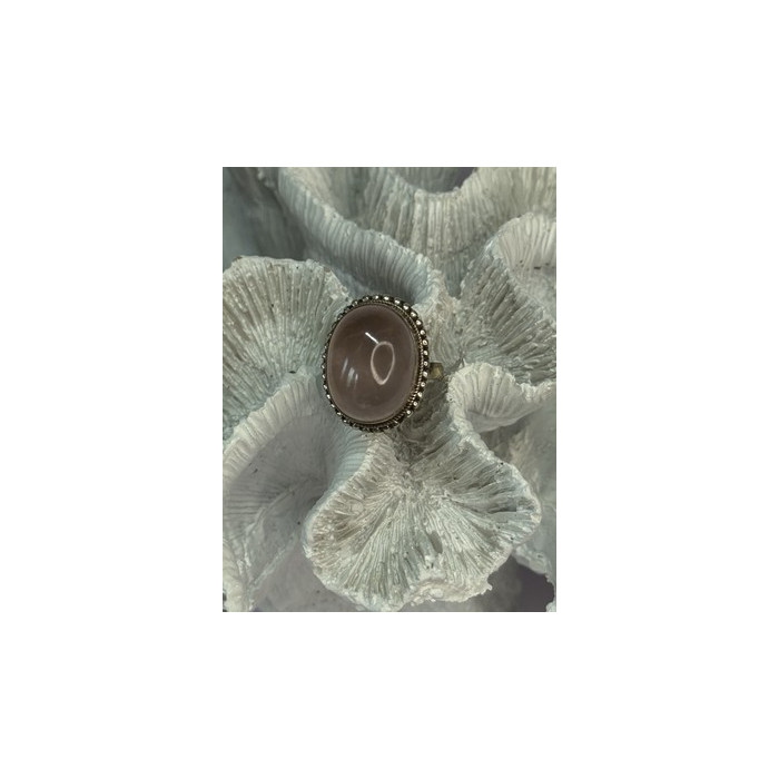 BEAUTIFUL VINTAGE 925 STERLING SILVER MORGANITE RING SIZE 5.5