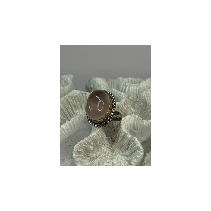 BEAUTIFUL VINTAGE 925 STERLING SILVER MORGANITE RING SIZE 5.5