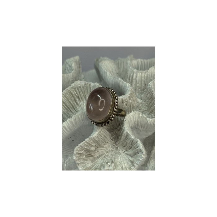 BEAUTIFUL VINTAGE 925 STERLING SILVER MORGANITE RING SIZE 5.5