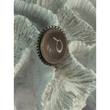 BEAUTIFUL VINTAGE 925 STERLING SILVER MORGANITE RING SIZE 5.5