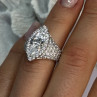 Shiny 925 Sterling Silver CZ Ring Size 6