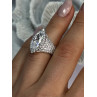 SHINY 925 STERLING SILVER CZ RING SIZE 6