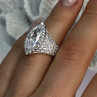 Shiny 925 Sterling Silver CZ Ring Size 6