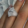 Shiny 925 Sterling Silver CZ Ring Size 6