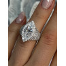 SHINY 925 STERLING SILVER CZ RING SIZE 6