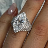 Shiny 925 Sterling Silver CZ Ring Size 6