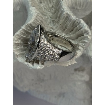 SHINY 925 STERLING SILVER CZ RING SIZE 6