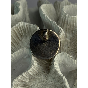 925 Sterling Silver Hand-Crafted Round Goddess Sun Pendant Length 0.90 Inch