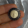 925 Sterling Silver Hand-Crafted Round Goddess Sun Pendant Length 0.90 Inch