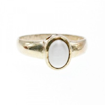 Vintage 925 Sterling Silver Moonstone Ring Size 11.25