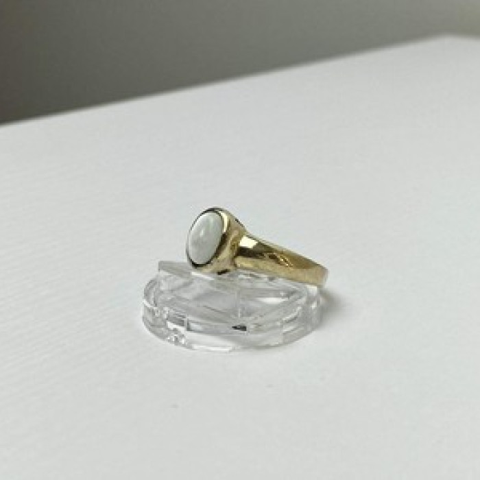 Vintage 925 Sterling Silver Moonstone Ring Size 11.25
