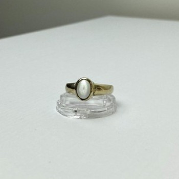 Vintage 925 Sterling Silver Moonstone Ring Size 11.25