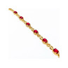 925 STERLING SILVER GOLD PLATED RUBY BRACELET