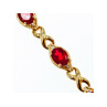 925 STERLING SILVER GOLD PLATED RUBY BRACELET