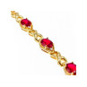 925 STERLING SILVER GOLD PLATED RUBY BRACELET