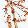 925 Sterling Silver Gold Plated Ruby Bracelet