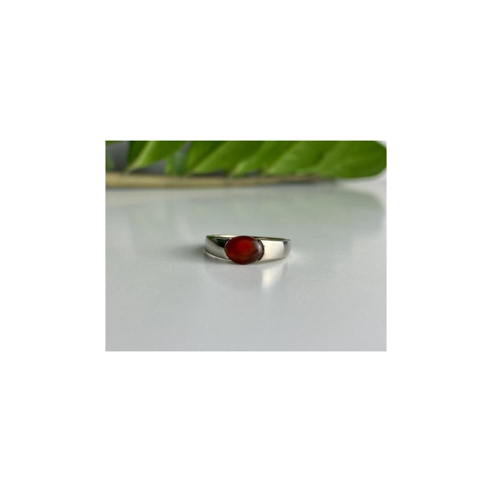 Vintage 925 Sterling Silver Agate Ring Size 7.25