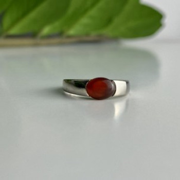 Vintage 925 Sterling Silver Agate Ring Size 7.25
