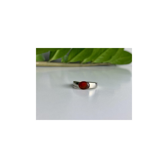 Vintage 925 Sterling Silver Agate Ring Size 7.25