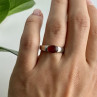 Vintage 925 Sterling Silver Agate Ring Size 7.25