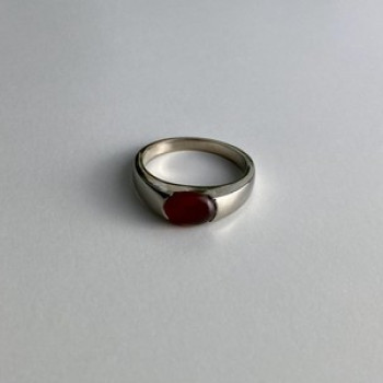 Vintage 925 Sterling Silver Agate Ring Size 7.25
